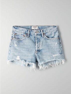 Agolde Parker Swap meet denim shorts in Light Denim